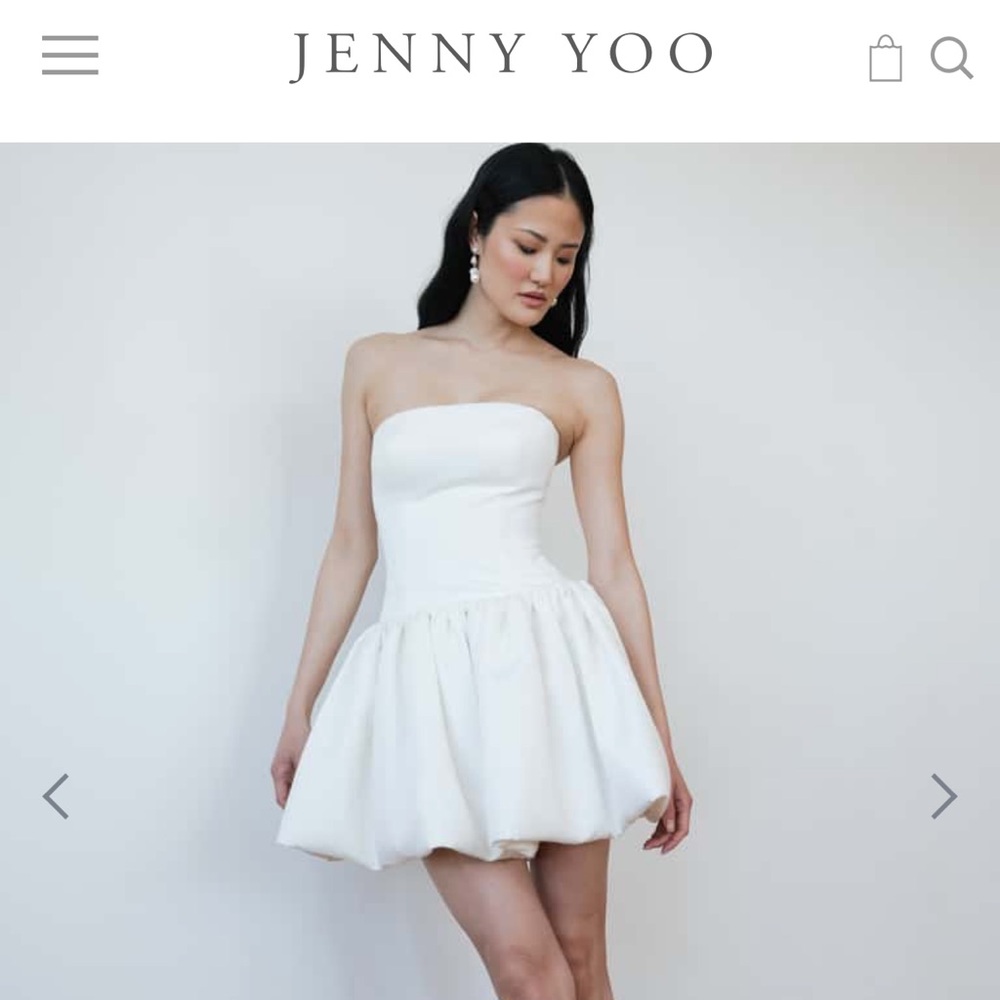 Jenny Yoo White Mini Dress (Tinsley) - Picture 3 of 3